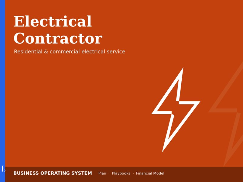Electrical Contractor operating system